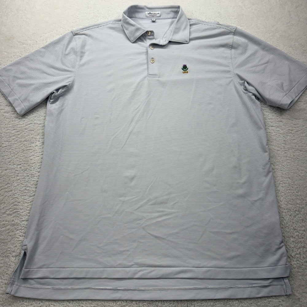 Peter Millar Summer Comfort XL Golf Polo Shirt Striped Thistle 1898